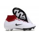 Cheap Nike Air Zoom Mercurial Superfly 9 Elite FG High Top Soccer Shoes White Red Black Sale