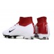 Cheap Nike Air Zoom Mercurial Superfly 9 Elite FG High Top Soccer Shoes White Red Black Sale