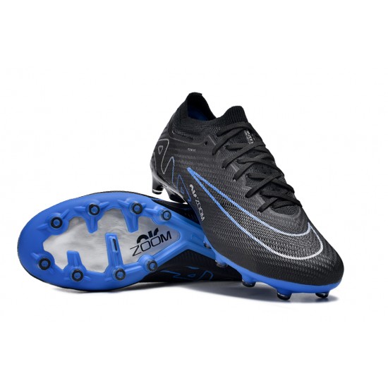 Cheap Nike Air Zoom Mercurial Vapor 15 Elite AG Low Soccer Shoes Black Blue White Sale