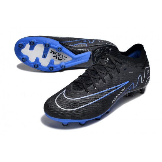 Cheap Nike Air Zoom Mercurial Vapor 15 Elite AG Low Soccer Shoes Black Blue White Sale