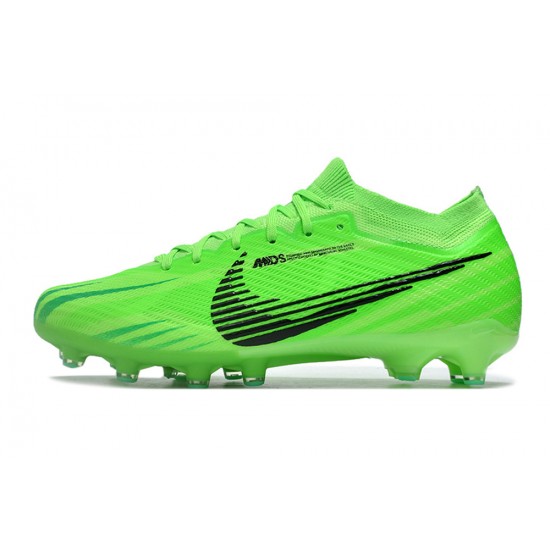 Cheap Nike Air Zoom Mercurial Vapor 15 Elite AG Low Soccer Shoes Green Black Sale