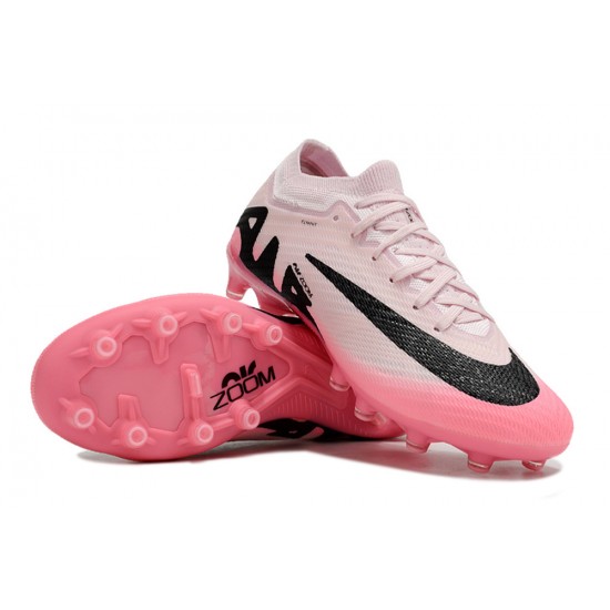 Cheap Nike Air Zoom Mercurial Vapor 15 Elite AG Low Soccer Shoes Pink White Black Sale