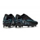 Cheap Nike Air Zoom Mercurial Vapor 15 Elite FG Black Ltblue Soccer Shoes Sale