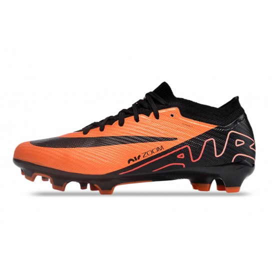 Cheap Nike Air Zoom Mercurial Vapor 15 Elite FG Low Soccer Shoes Black Orange Sale