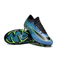 Nike Air Zoom Mercurial Vapor 15 Elite FG Low Soccer Shoes Blue Black Green