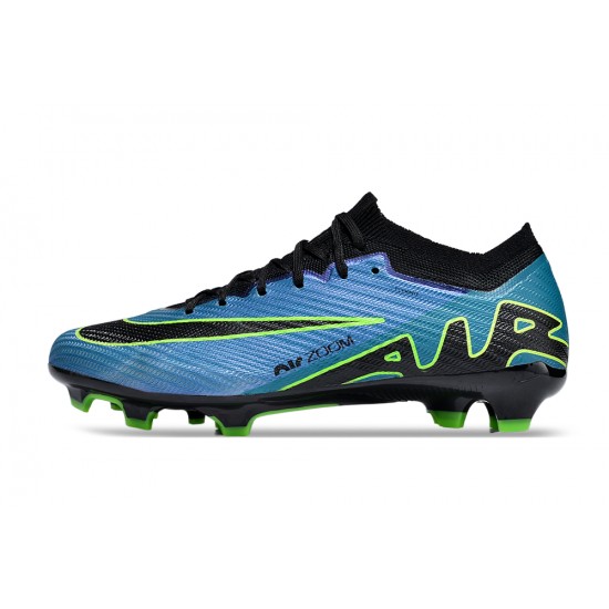 Cheap Nike Air Zoom Mercurial Vapor 15 Elite FG Low Soccer Shoes Blue Black Green Sale