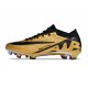 Cheap Nike Air Zoom Mercurial Vapor 15 Elite FG Low Soccer Shoes Gold Black Sale