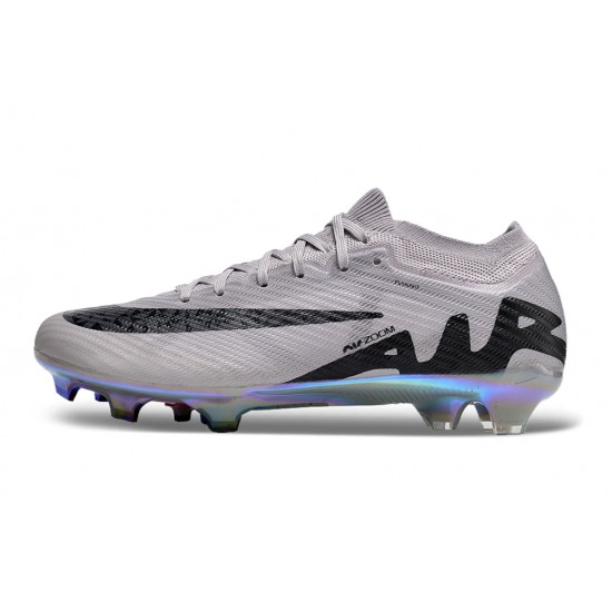 Cheap Nike Air Zoom Mercurial Vapor 15 Elite FG Low Soccer Shoes Grey Black Sale