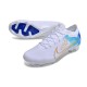 Cheap Nike Air Zoom Mercurial Vapor 15 Elite FG Low Soccer Shoes White Gold Blue Sale