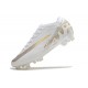 Cheap Nike Air Zoom Mercurial Vapor 15 Elite FG Low Soccer Shoes White Silver Gold Sale