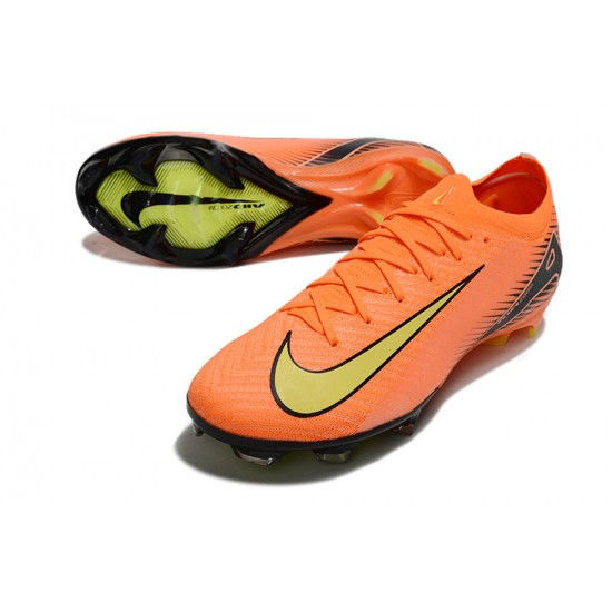 Cheap Nike Air Zoom Mercurial Vapor 16 Elite FG Low Orange Black Yellow Soccer Shoes Sale