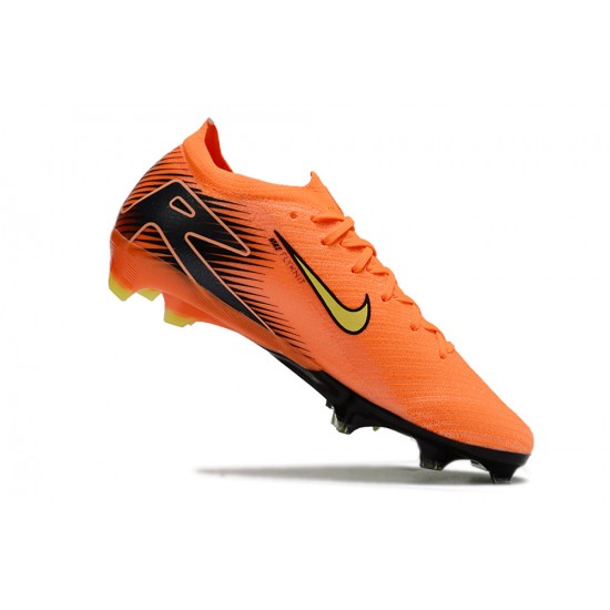 Cheap Nike Air Zoom Mercurial Vapor 16 Elite FG Low Orange Black Yellow Soccer Shoes Sale