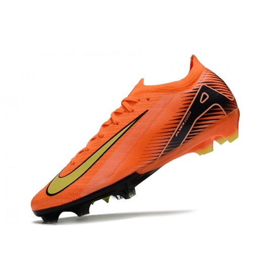 Cheap Nike Air Zoom Mercurial Vapor 16 Elite FG Low Orange Black Yellow Soccer Shoes Sale