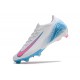 Cheap Nike Air Zoom Mercurial Vapor 16 Elite FG Low White Pink Blue Soccer Shoes Sale