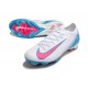 Cheap Nike Air Zoom Mercurial Vapor 16 Elite FG Low White Pink Blue Soccer Shoes Sale