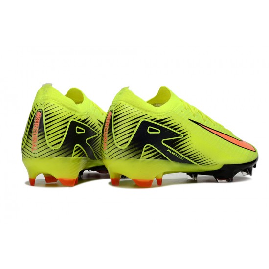 Cheap Nike Air Zoom Mercurial Vapor 16 Elite FG Low Yellow Green Black Orange Soccer Shoes Sale