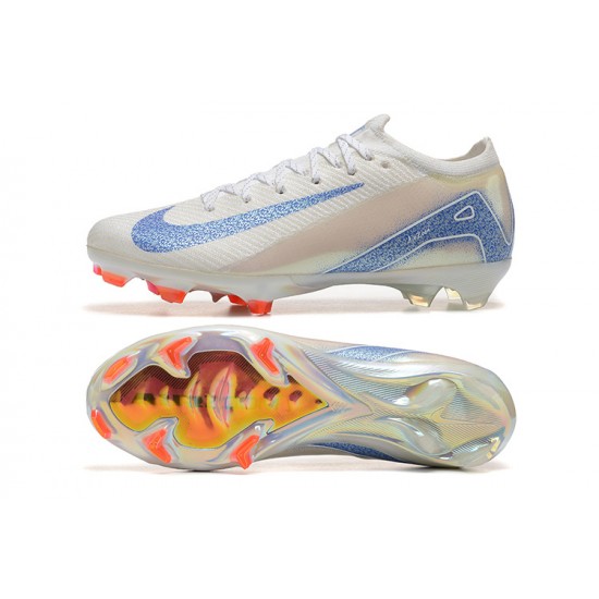 Cheap Nike Air Zoom Mercurial Vapor 16 Elite FG Low Yellow White Blue Soccer Shoes Sale