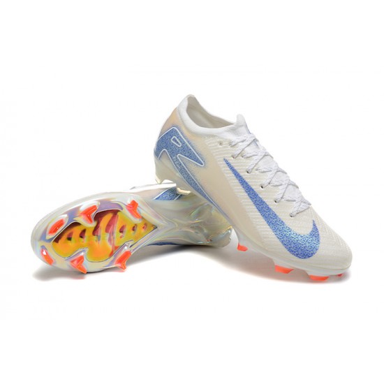 Cheap Nike Air Zoom Mercurial Vapor 16 Elite FG Low Yellow White Blue Soccer Shoes Sale