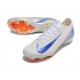 Cheap Nike Air Zoom Mercurial Vapor 16 Elite FG White Blue Low Soccer Shoes Sale