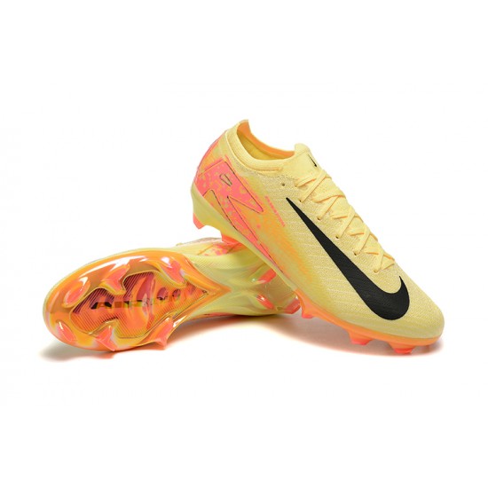 Cheap Nike Air Zoom Mercurial Vapor 16 Elite FG Yellow Black Pink Soccer Shoes Sale