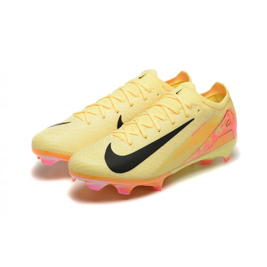 Cheap Nike Air Zoom Mercurial Vapor 16 Elite FG Yellow Black Pink Soccer Shoes Sale