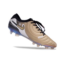 Nike Tiempo Legend 10 Elite FG Brown Gold Grey Low Soccer Shoes