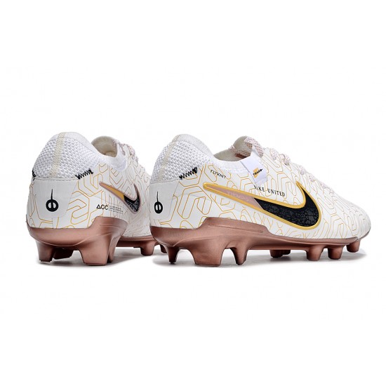 Cheap Nike Tiempo Legend 10 Elite FG Brown White Black Low Soccer Shoes Sale