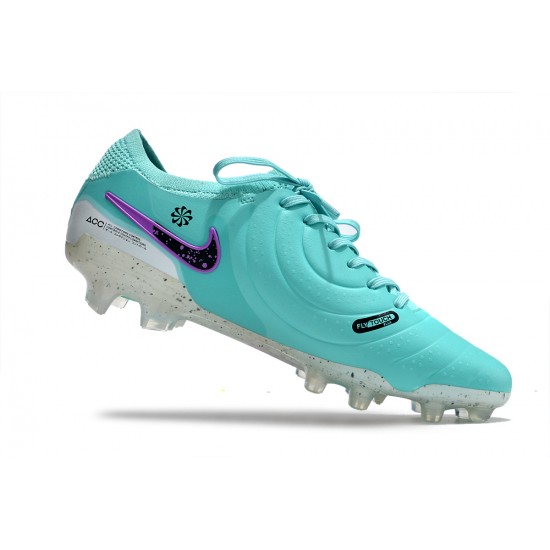 Cheap Nike Tiempo Legend 10 Elite FG Ltblue Purple Black Low Soccer Shoes Sale