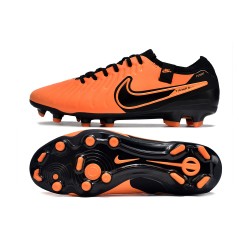 Nike Tiempo Legend 10 Elite FG Orange Black Low Soccer Shoes