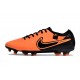 Cheap Nike Tiempo Legend 10 Elite FG Orange Black Low Soccer Shoes Sale