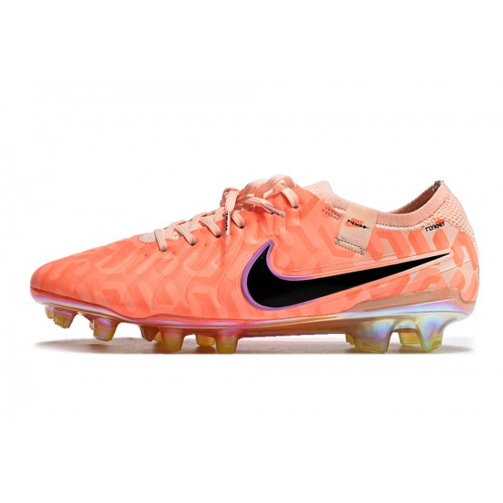 Cheap Nike Tiempo Legend 10 Elite FG Orange Black Low Soccer Shoes Sale