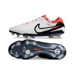 Nike Tiempo Legend 10 Elite FG Orange Black White Low Soccer Shoes