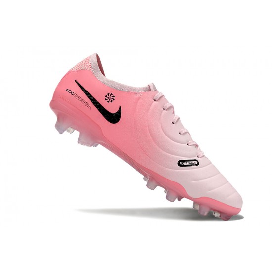 Cheap Nike Tiempo Legend 10 Elite FG Pink Black Low Soccer Shoes Sale