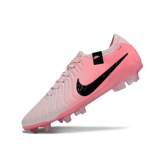 Cheap Nike Tiempo Legend 10 Elite FG Pink Black Low Soccer Shoes Sale