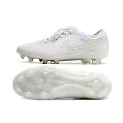 Nike Tiempo Legend 10 Elite FG White Beige Low Soccer Shoes