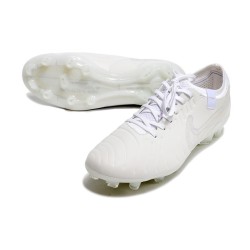 Nike Tiempo Legend 10 Elite FG White Beige Low Soccer Shoes