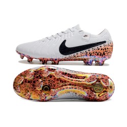 Nike Tiempo Legend 10 Elite FG White Black Gold Low Soccer Shoes