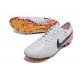 Cheap Nike Tiempo Legend 10 Elite FG White Black Gold Low Soccer Shoes Sale