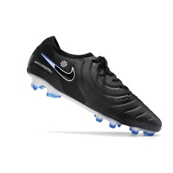 Nike Tiempo Legend 10 Elite FG White Blue Black Low Soccer Shoes