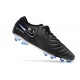 Cheap Nike Tiempo Legend 10 Elite FG White Blue Black Low Soccer Shoes Sale