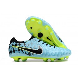 Nike Tiempo Legend 10 Elite FG Low Soccer Shoes Blue Black Green 