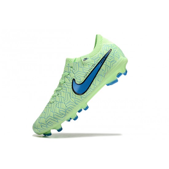 Cheap Nike Tiempo Legend 10 Elite FG Low Soccer Shoes Green Blue Sale