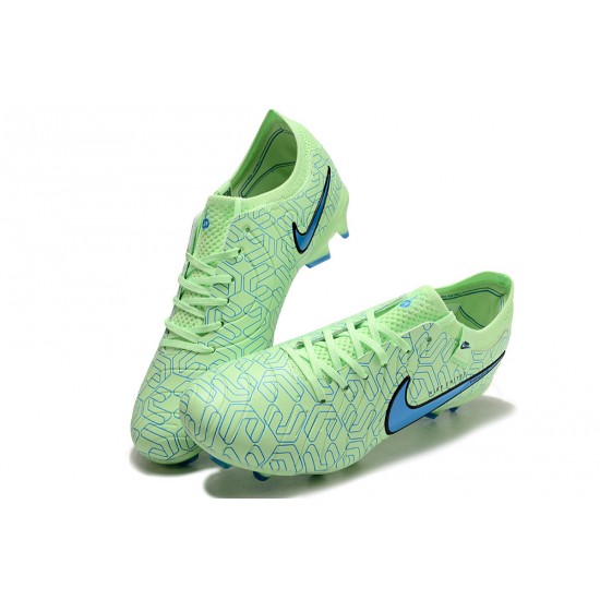 Cheap Nike Tiempo Legend 10 Elite FG Low Soccer Shoes Green Blue Sale