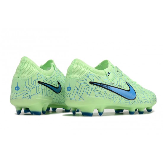 Cheap Nike Tiempo Legend 10 Elite FG Low Soccer Shoes Green Blue Sale