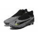 Cheap Nike Phantom GX Elite FG High Top Soccer Shoes Grey Black Yellow Sale