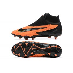 Nike Phantom GX Elite FG High Top Soccer Shoes Orange Black 