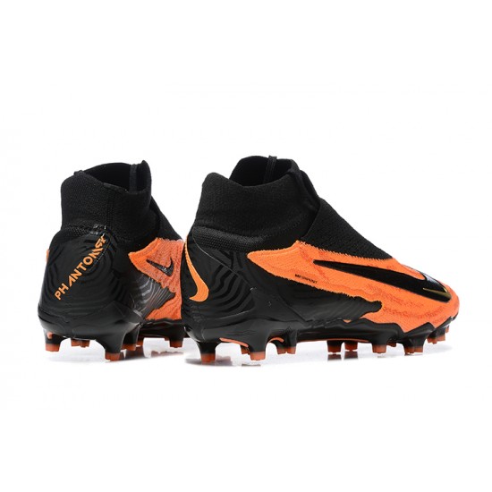 Cheap Nike Phantom GX Elite FG High Top Soccer Shoes Orange Black Sale