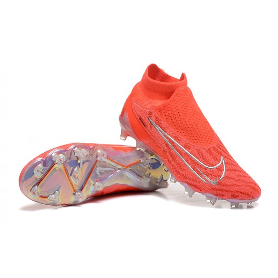 Cheap Nike Phantom GX Elite FG High Top Soccer Shoes Orange Sale