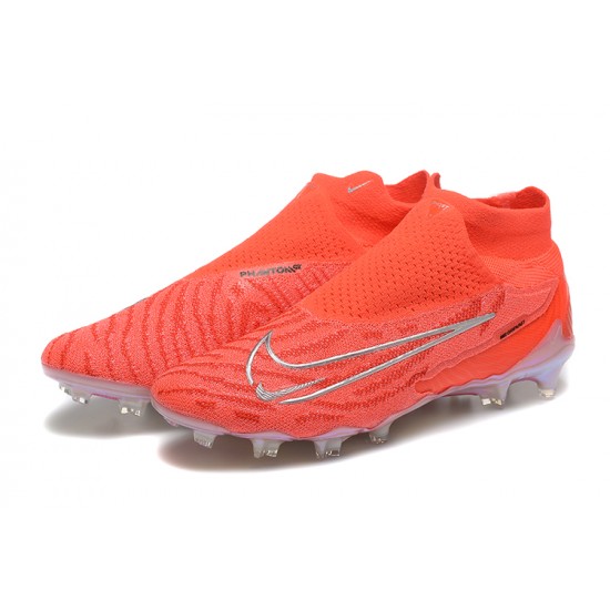 Cheap Nike Phantom GX Elite FG High Top Soccer Shoes Orange Sale