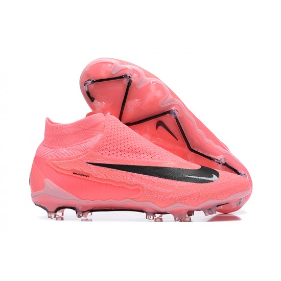 Cheap Nike Phantom GX Elite FG High Top Soccer Shoes Pink Black Sale